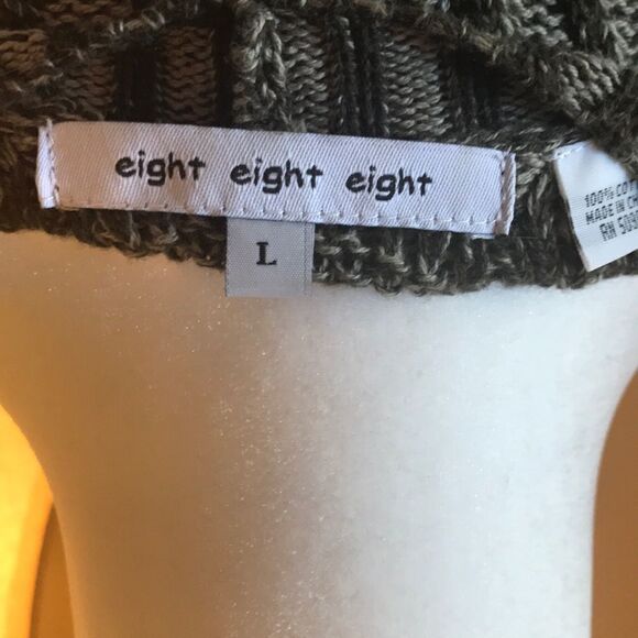 NEW Eight Eight Eight Patterned Cable Knit Sweater - Picture 5 of 5